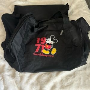 Mickey Mouse Duffle Bag Black Carryon Luggage Suitcase Gym Bag Disney Parks